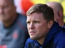 Newcastle United head coach Eddie Howe at Carrow Road.