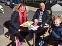 Ken and Pat Dodd, with grandson Isaac enjoying lunch at The Clifton in South Shields on Monday.
