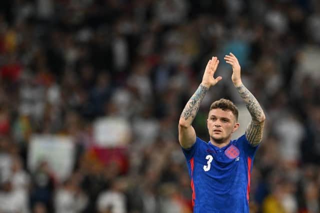 England defender Kieran Trippier reacts after the UEFA Nations League football match against Germany earlier this month