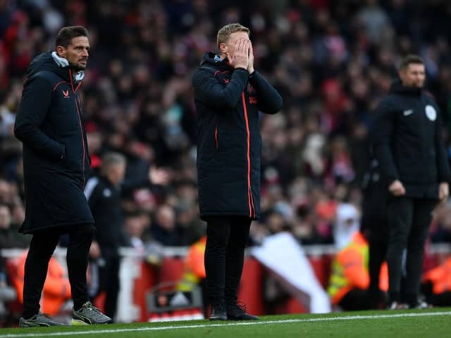 Eddie Howe was on the touchline for Newcastle United's defeat to Arsenal. (Photo by Shaun Botterill/Getty Images)