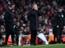 Eddie Howe was on the touchline for Newcastle United's defeat to Arsenal. (Photo by Shaun Botterill/Getty Images)