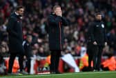 Eddie Howe was on the touchline for Newcastle United's defeat to Arsenal. (Photo by Shaun Botterill/Getty Images)