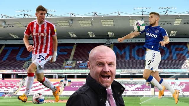 Burnley have been linked with a number of players this month - including Stoke City's Nathan Collins and Everton's Jonjoe Kenny. (All images from Getty)