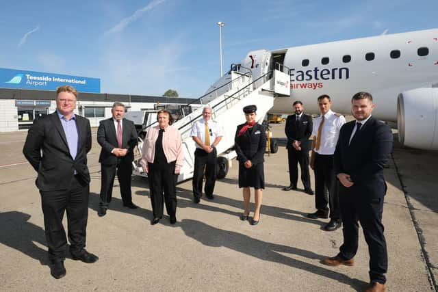 The First Heathrow Flight Taking off from Teesside Airport