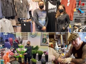 Kaz Chowdhury pictured at The Outlet on King Street (above, left); Courtney Dadswell, from Marion's Florist (below, left); Chris Wright, of the Viking Tattoo Studio in Jarrow (below, right)