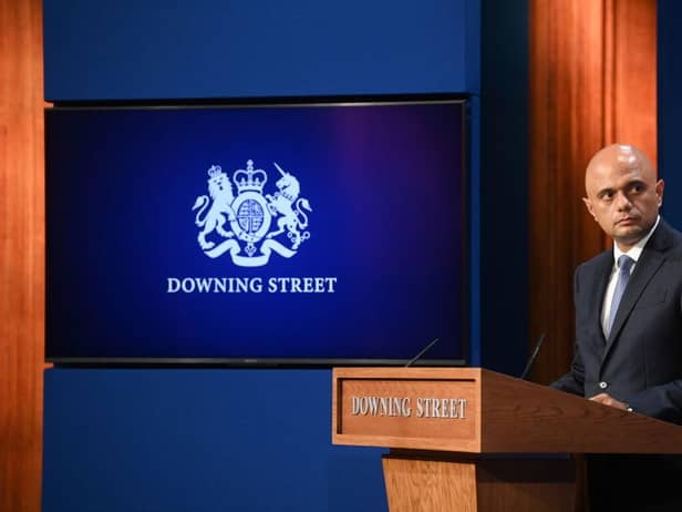 Britain's Health Secretary Sajid Javid is due to give a Downing Street press conference from 5pm on Wednesday, October 20. Picture: Toby Melville-WPA Pool/Getty Images.