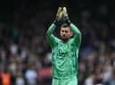 Goalkeeper Ben Foster applauds Watford fans last May.