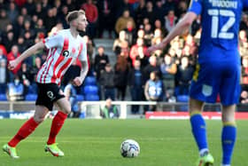 Carl Winchester played in midfield for Sunderland against AFC Wimbledon. Picture by FRANK REID