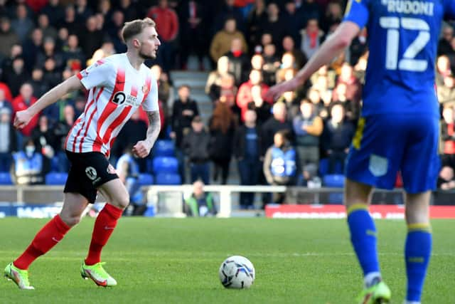 Carl Winchester played in midfield for Sunderland against AFC Wimbledon. Picture by FRANK REID