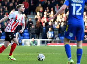 Carl Winchester played in midfield for Sunderland against AFC Wimbledon. Picture by FRANK REID