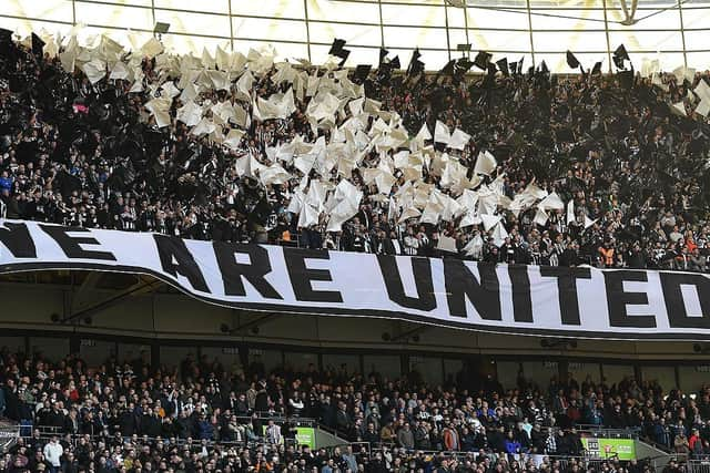 Newcastle United supporters at Wembley.