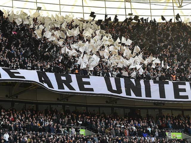 Newcastle United supporters at Wembley.