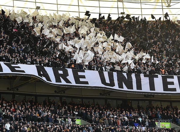Newcastle United supporters at Wembley.
