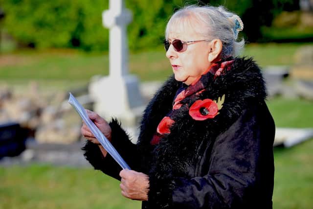 The secretary of the Friends of Westoe Cemetery, Fay Cunningham, gave a reading during the service.