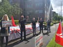 South Shields MP Emma Lewell-Buck joins British Airways campaigners in Newcastle. Photo credit: Unite the Union