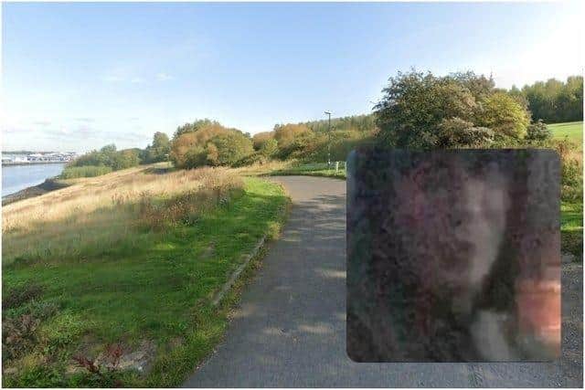 Police investigating reports of a naked man spotted walking around the Hebburn Riverside Park area have released the image of a man they would like to identify. 
Image by Google Maps/Northumbria Police.