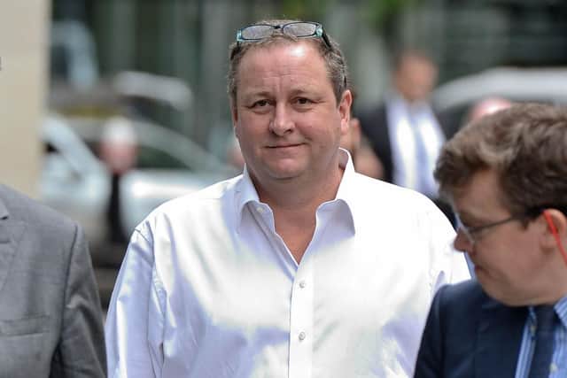 Owner of Sports Direct and Newcastle United, Mike Ashley arrives at the High Court in central London on July 3, 2017, to defend himself against a lawsuit filed by a former business associate.
