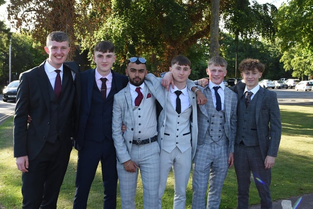 Not to be outdone by the girls, the Year 11 boys arrived for their prom in a range of stylish suits.