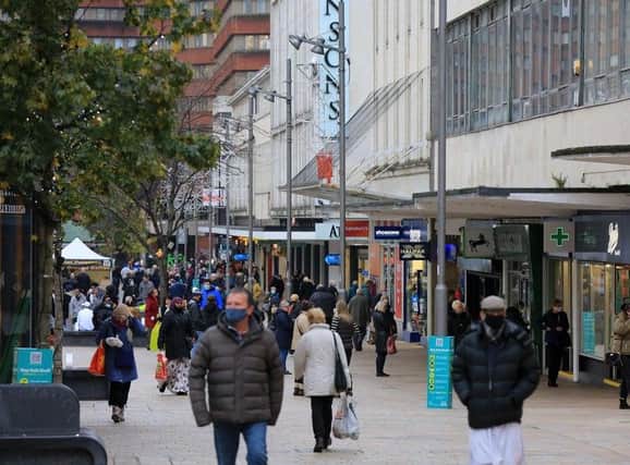 Virus infections have fallen in 34 areas of Sheffield.
