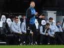 NEWCASTLE UPON TYNE, ENGLAND - OCTOBER 30: Assistant Head Coach Graeme Jones reacts from the technical area during the Premier League match between Newcastle United and Chelsea at St. James Park on October 30, 2021 in Newcastle upon Tyne, England. (Photo by Stu Forster/Getty Images)