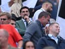 Newcastle chairman Yasir-Al-Rumayyan looks on during the Premier League match between Newcastle United and Manchester City at St. James Park on August 21, 2022 in Newcastle upon Tyne, England. (Photo by Stu Forster/Getty Images)