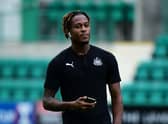 EDINBURGH, SCOTLAND - JULY 30: Rolando Aarons of Newcastle United on the pitch ahead of the Pre-Season Friendly match between Hibernian FC and Newcastle United FC at Easter Road on July 30, 2019 in Edinburgh, Scotland. (Photo by Mark Runnacles/Getty Images)