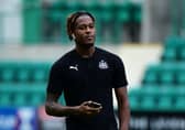 EDINBURGH, SCOTLAND - JULY 30: Rolando Aarons of Newcastle United on the pitch ahead of the Pre-Season Friendly match between Hibernian FC and Newcastle United FC at Easter Road on July 30, 2019 in Edinburgh, Scotland. (Photo by Mark Runnacles/Getty Images)