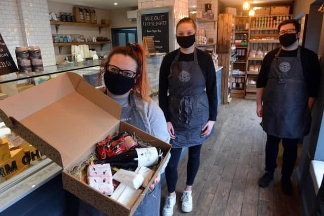 Blacks Corner deli staff from left Lauren Cracie, Robyn Wilson and Andrew Tutty.