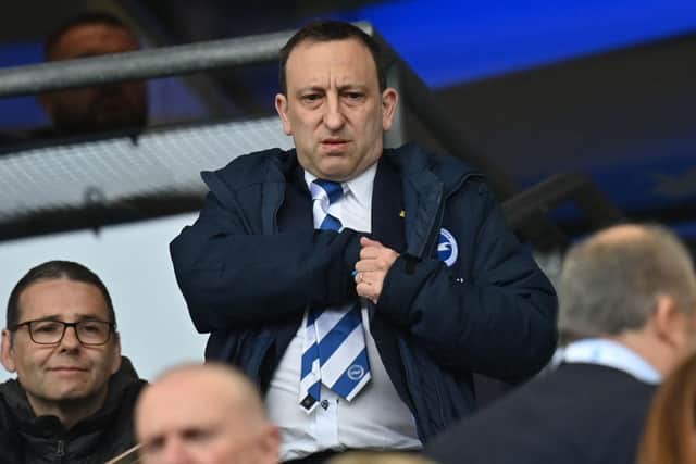 Brighton's chairman Tony Bloom has guided the club to the Premier League and Europa League