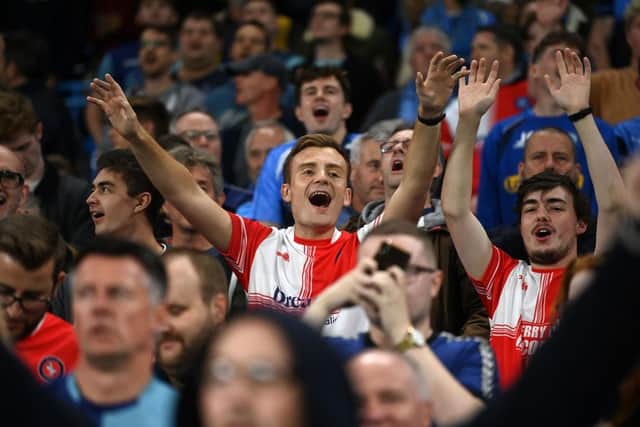 Wycombe fans. (Photo by Gareth Copley/Getty Images)
