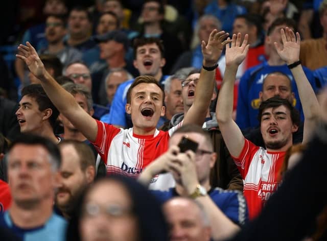 Wycombe fans. (Photo by Gareth Copley/Getty Images)