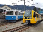 The new Stadler Class 555 Tyne and Wear Metro train undergoing initial testing in Switzerland.

Photograph: Martin Horat
