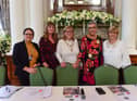 Apna Ghar chairman Dr. Otillia Popescu, project co-ordinator Susan Stephenson, Mayoress Jean Copp, The Mayor of South Tyneside Pat Hay and Tracey Dixon, the leader of South Tyneside Council (left to right) at the group's annual general meeting.