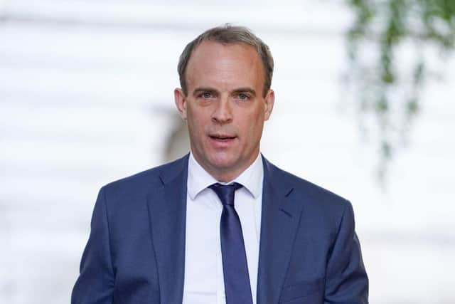 Foreign secretary Dominic Raab.