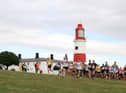 Runners taking part in the event at Souter Lighthouse