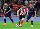 Lynden Gooch in action against Blackpool at the Stadium of Light.