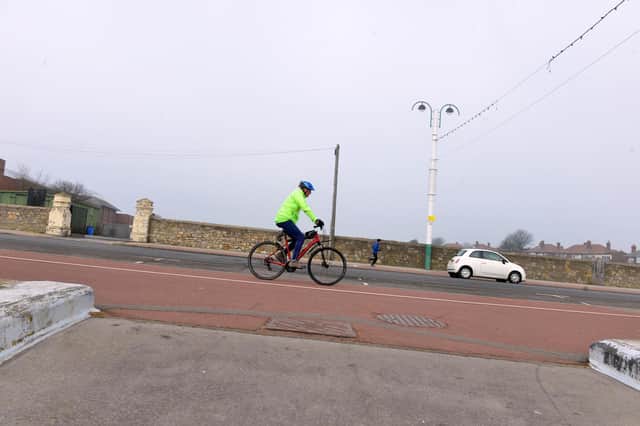 A cyclist on the move during coronavirus lockdown