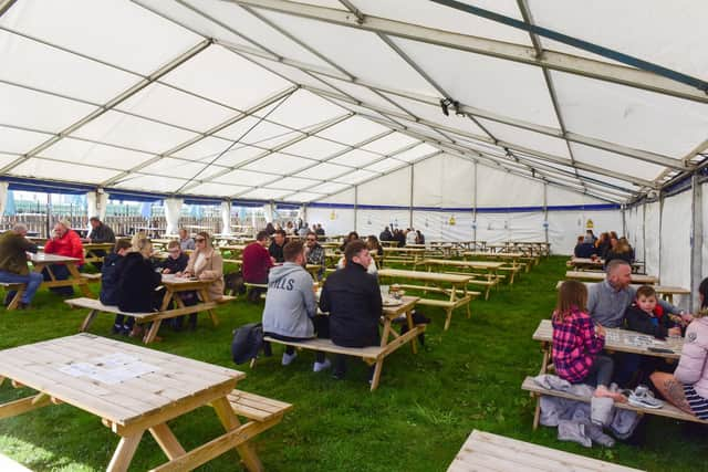 Love Island is been show on big screens inside the marquee at Platform 33 in South Shields.