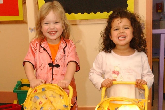 Enjoying a pyjama party at Jarrow Nursery in 2005. Remember this?