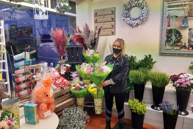 Courtney Dadswell, of Marions Florist in South Shields.