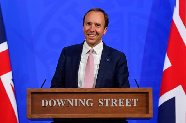Matt Hancock will take a Downing Street press conference today