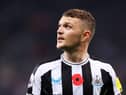 Kieran Trippier of Newcastle United looks on during the Premier League match between Newcastle United and Chelsea FC at St. James Park on November 12, 2022 in Newcastle upon Tyne, England. (Photo by George Wood/Getty Images)