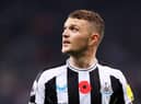 Kieran Trippier of Newcastle United looks on during the Premier League match between Newcastle United and Chelsea FC at St. James Park on November 12, 2022 in Newcastle upon Tyne, England. (Photo by George Wood/Getty Images)