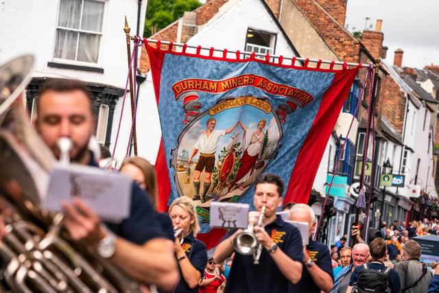 The Durham Miners Gala parade will take a different route this year.
Photograph: Rich Kenworthy