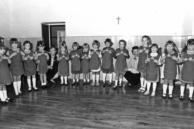 The Rainbow Guides enrolment ceremony. Pictured is Division Commissioner Dianne Burton, left and District Commissioner Jessie Whitfield with Guides in South Shields. Recognise them?