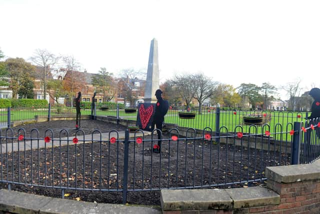 Voluntary group Friends of West Park Jarrow have painstakingly created a temporary war memorial. Picture by Stu Norton.