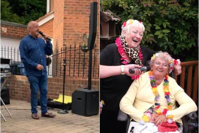 Blake Robson has been lifting spirits despite losing his aunt, Sheilah Hardington (far right) to coronavirus.