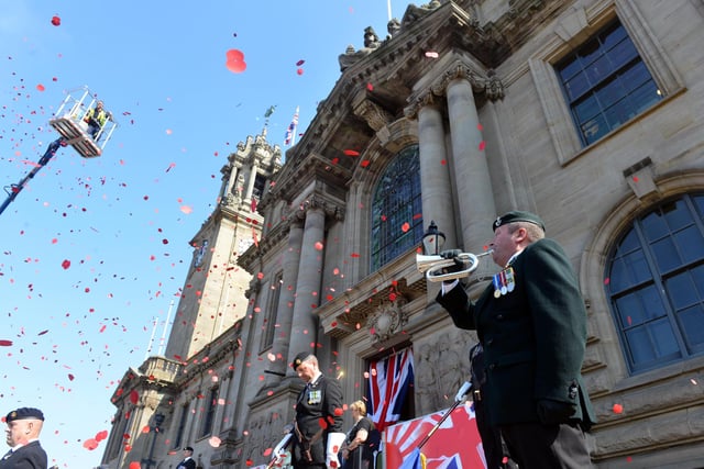 A service took place outside South Shields Town Hall - on the eve of the VJ Day anniversary on August 15 - in memory of Len Gibson and other veterans. It was organised by charity Daft as a Brush.