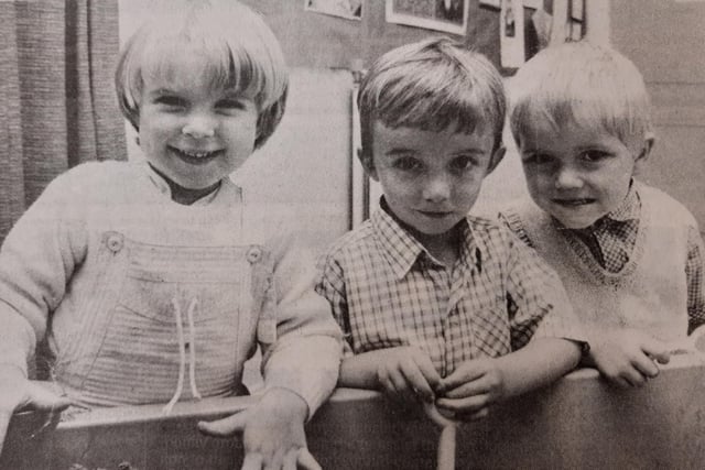 A new toddlers group launched at St Brycedale Kirk.
Pictured at one of its earliest events are toddlers  Karen Stahly (2), Andrew Latto (3)