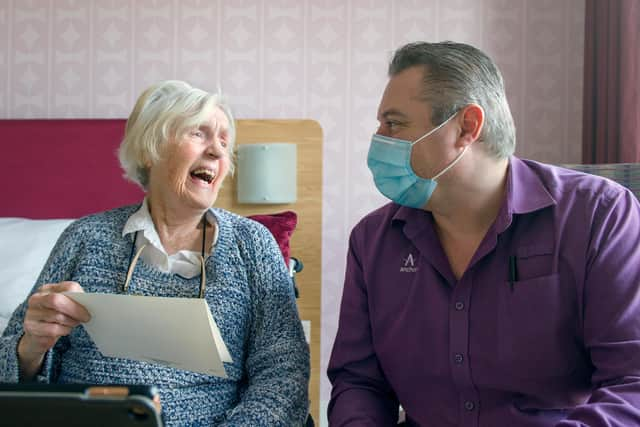 Staff and residents at Palmersdene Care Home in Jarrow